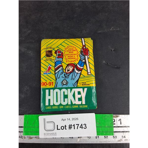1990-91 NHL Hockey Cards & Gum - Sealed, CANNOT AUTHENTICATE
