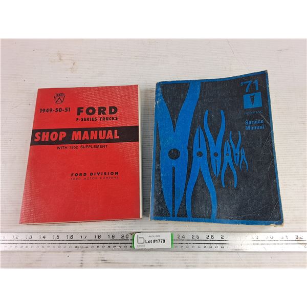 1949-1951 Ford F Series Truck Shop Manual & '71 Pontiac Service Manual