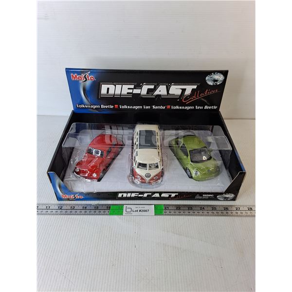 (3) Maisto Die Cast Volkswagen Model Vehicles, Appear NIB