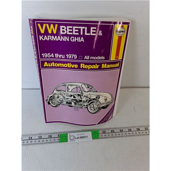 Haynes Volkswagen Beetle & Karmann Ghia 1954-79 Repair Manual