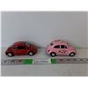 Image 1 : (2) Die Cast Pullback Volkswagen Beetles Approx. 1:32 Scale