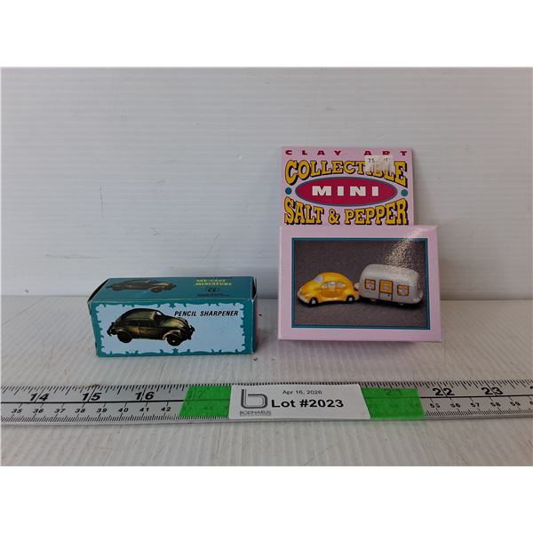 Volkswagen Salt & Pepper Shakers and Pencil Sharpener