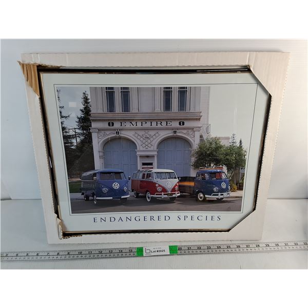 Volkswagen 'Endangered Species' Framed Photo approx. 20" x 16"