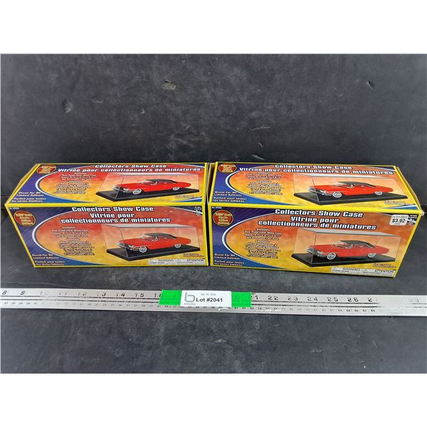(2) 1/24 Collectors Show Cases - New, Car Not Included