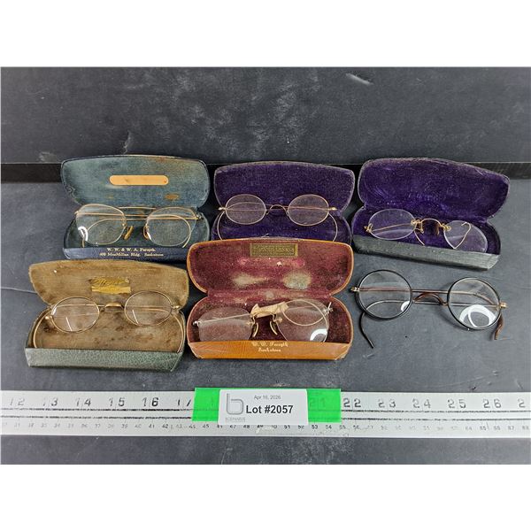 (6)  Antique Glasses w/Cases