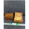 Image 1 : (2)  Vintage Wooden File Card Boxes 6" x 4" x 4"
