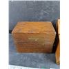 Image 2 : (2)  Vintage Wooden File Card Boxes 6" x 4" x 4"