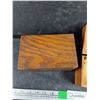 Image 3 : (2)  Vintage Wooden File Card Boxes 6" x 4" x 4"