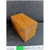 Image 6 : (2)  Vintage Wooden File Card Boxes 6" x 4" x 4"