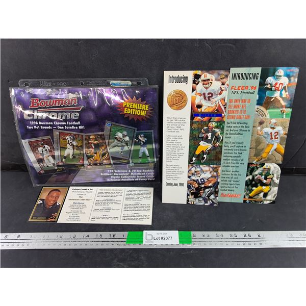 Vintage Fleer & Bowman Chrome Trading Card Sheets