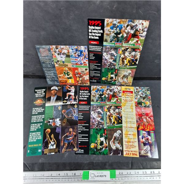 Skybox & '95 Fleer Ultra Extra Football Card Sheets
