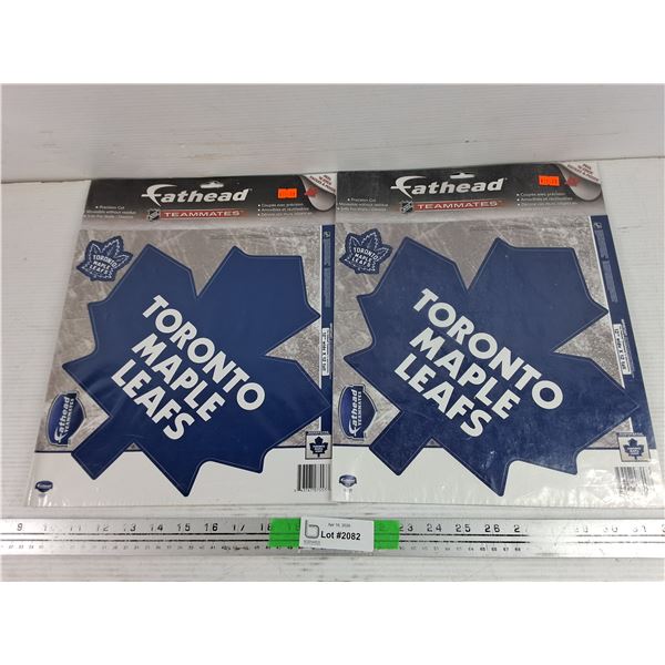 (2) FatHead Toronto Maple Leafs Peel 'N Stick Decals