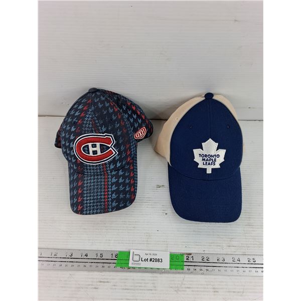 Montreal Canadiens & Toronto Maple Leafs Ball Caps - Size Universal