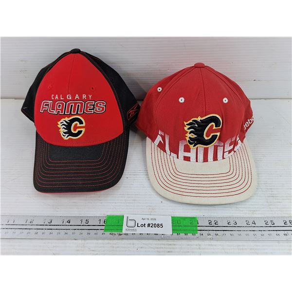 (2) Reebok Calgary Flames Ball Caps - Size Universal