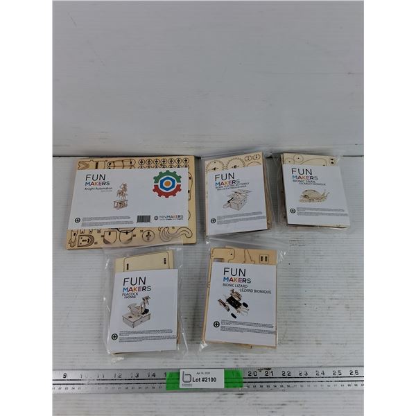 Assorted Fun Makers Assembly Kits - Knight Automation, Bionic Electric Butterfly, Bionic Snail, Misc