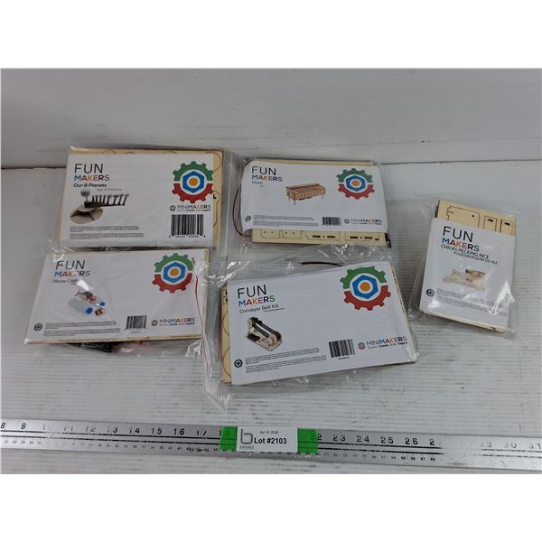 Assorted Fun Makers Assembly Kits - Our 8 Planets, Piano, Chicks Pecking Rice, Misc
