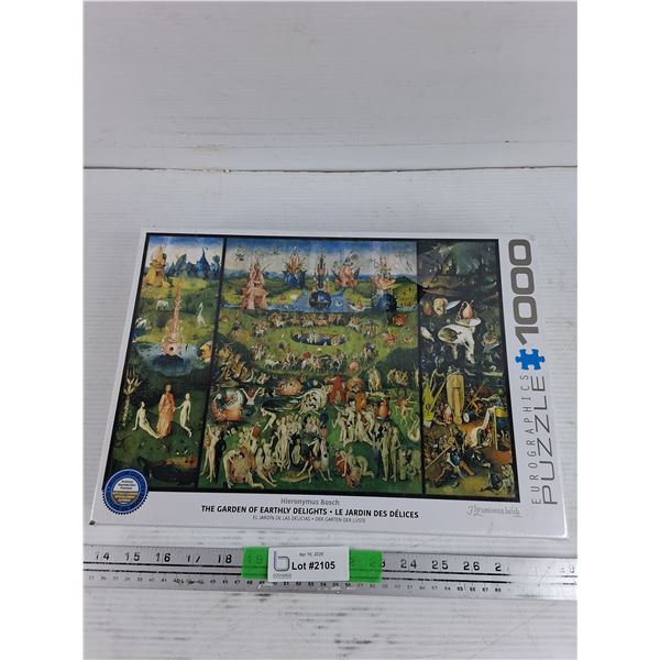 Adult 1000 Piece Puzzle - The Garden of Earthly Delights - Sealed
