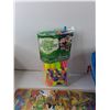 Image 2 : Wooden Dowels, Ultimate Fuzzy Kit, Mario Bag, Marbles, Kids Books, Misc
