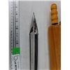 Image 5 : (2) Wooden Dough Rollers, Tongs