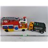 Image 1 : Toy Firetruck & Tonka Garbage Truck