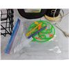 Image 4 : OffLite Table Lamp - Powers On, As Is, Wide Angle Mirror,  Bubble Maker, Wire Basket, Misc