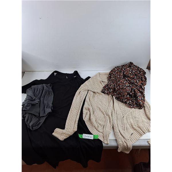 Cardigan - Size M, (3) Women's Dresses - Size 10