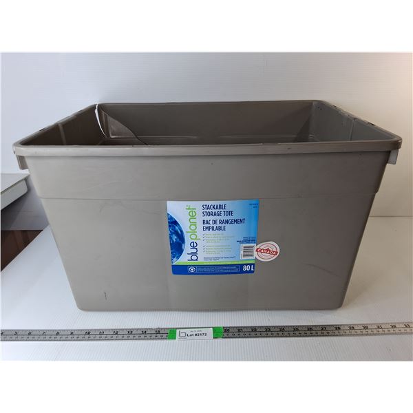 Plastic Storage Tote- As Is & Lego Duplo Building Blocks - PICK UP ONLY