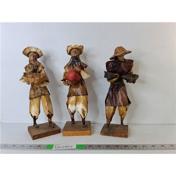 Paper Mache Mexican Folk Art Figurines Up to 12.75"