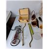 Image 3 : Feathers, Miniature Wicker Baskets, Wooden Storage Box, Misc.