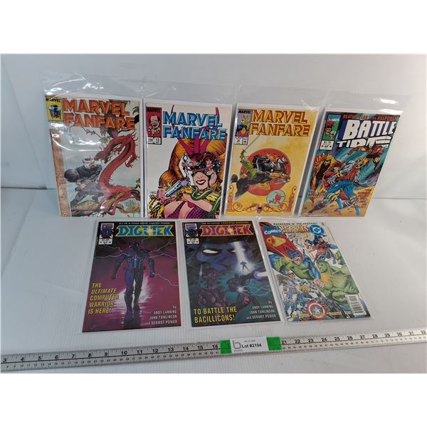 (7) Marvel Comics- Marvel Fanfare, Battle Tide, Digitek, Marvel vs. DC
