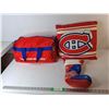 Image 1 : Montreal Canadiens Stocking, Duffel Bag & Throw Pillow