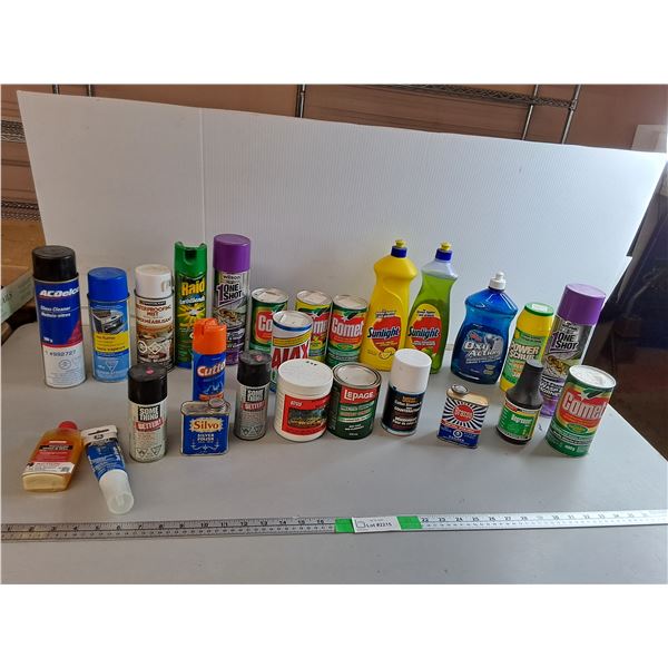 Chemicals Lot- Dish Soap, Comet Disinfecting Cleanser, Hornet & Wasp Killer. Most Half Full to Full,