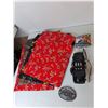 Image 3 : (4) Drawstring Bags, Eagle Style Belt Buckle, Century Saskatoon Coin Paperweight, Misc.