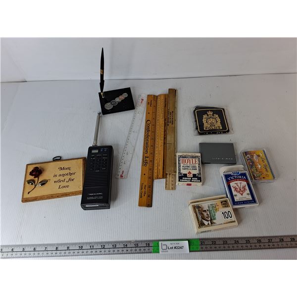 Rulers, Playing Cards, Saskatoon Police Coasters, Misc.