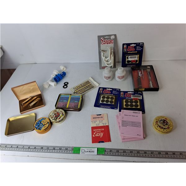 Co-op Ceramic Salt & Pepper Shakers, Nail Kit, Barware Set, Misc.