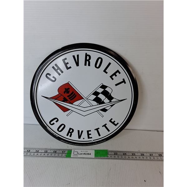 Chevrolet Corvette Metal Sign 11.75"