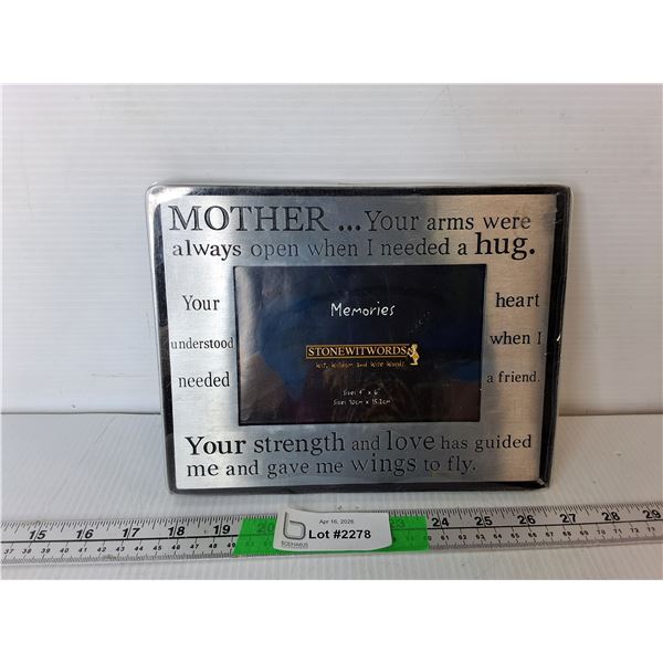 Metal Mother Photo Frame 8.75" x 6.75"- NIB