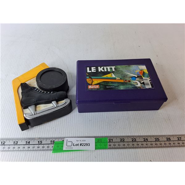 Pencil Case & Hockey Style Portable Radio- As Is