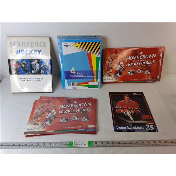 Starforce Hockey Book, Report Covers, Canadian Hockey Bin Booklets- Pins Not Included, Misc.