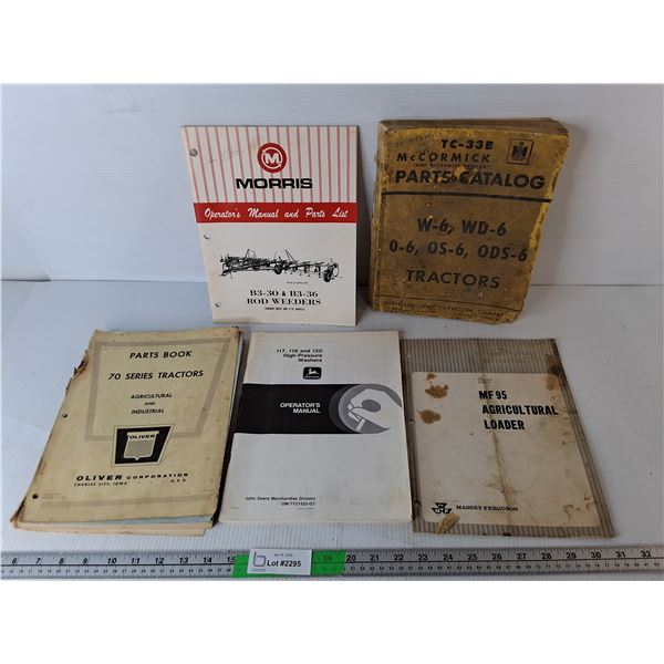 Mostly Vintage Farming Parts Catalogues & Manuals- McCormick, Massey-Ferguson, Misc.