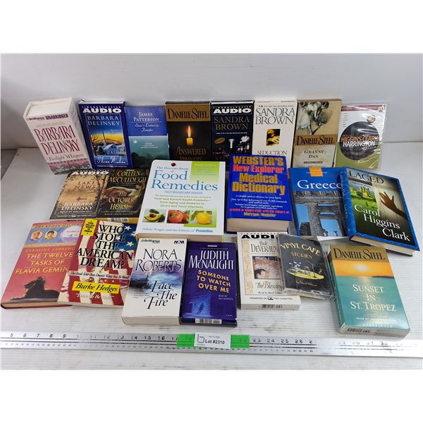 Assorted Books & Cassettes - Judith McNaught, Greece, Barbara Delinsky