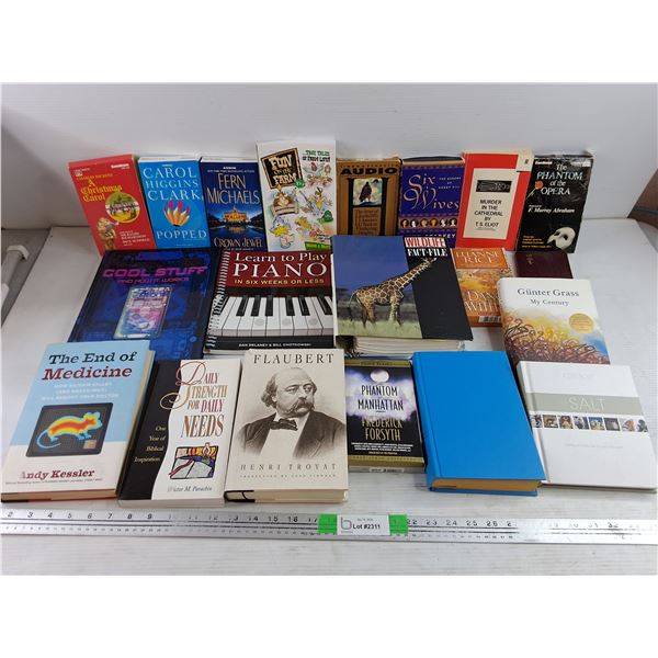 Assorted Books & Cassettes - Fern Michaels, Wildlife Fact File, Andy Kessler, Misc