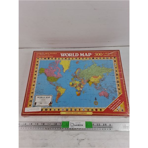 300 Piece World Map Puzzle - Sealed