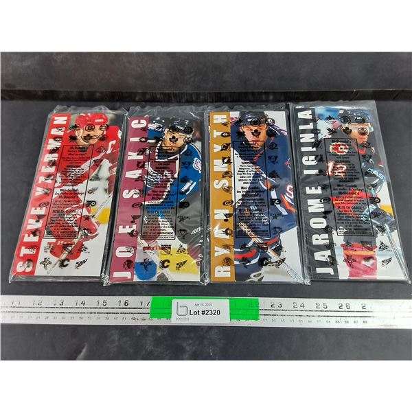 (4)  McDonald's Hockey Heroes Mini Jerseys - Steve Yzerman, Joe Sakic, Ryan Smyth, Jarome Iginla