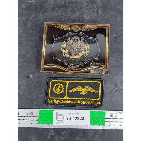 Harley Davidson Belt Buckle, HD Montreal Inc. Patch