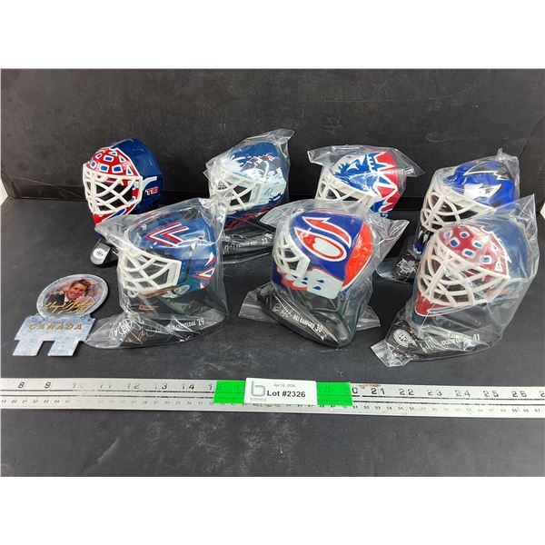 Assorted Mini Goalie Masks - Collectible,  Oilers, Winnipeg Jets, Misc