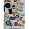 Image 6 : Assorted Lapel Pins, Belt Buckle, Key Chains, Design o Marx, Shoe Brushes, Misc