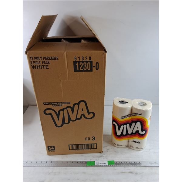 (12) Viva 2 Roll Paper Towel Packs - Sealed - PICK UP ONLY