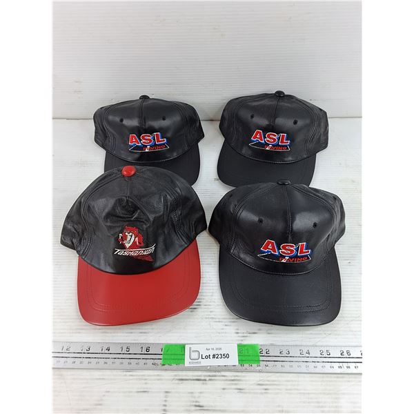 (4)  Faux Leather Ball Caps - ASL Paving, Tasmanian