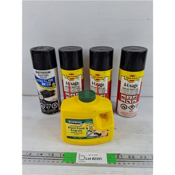 Rustoleum Ultra Cover, Spra Loos 4 Usage Lubricant Sprays, Liquid Plant Food - CANNOT SHIP